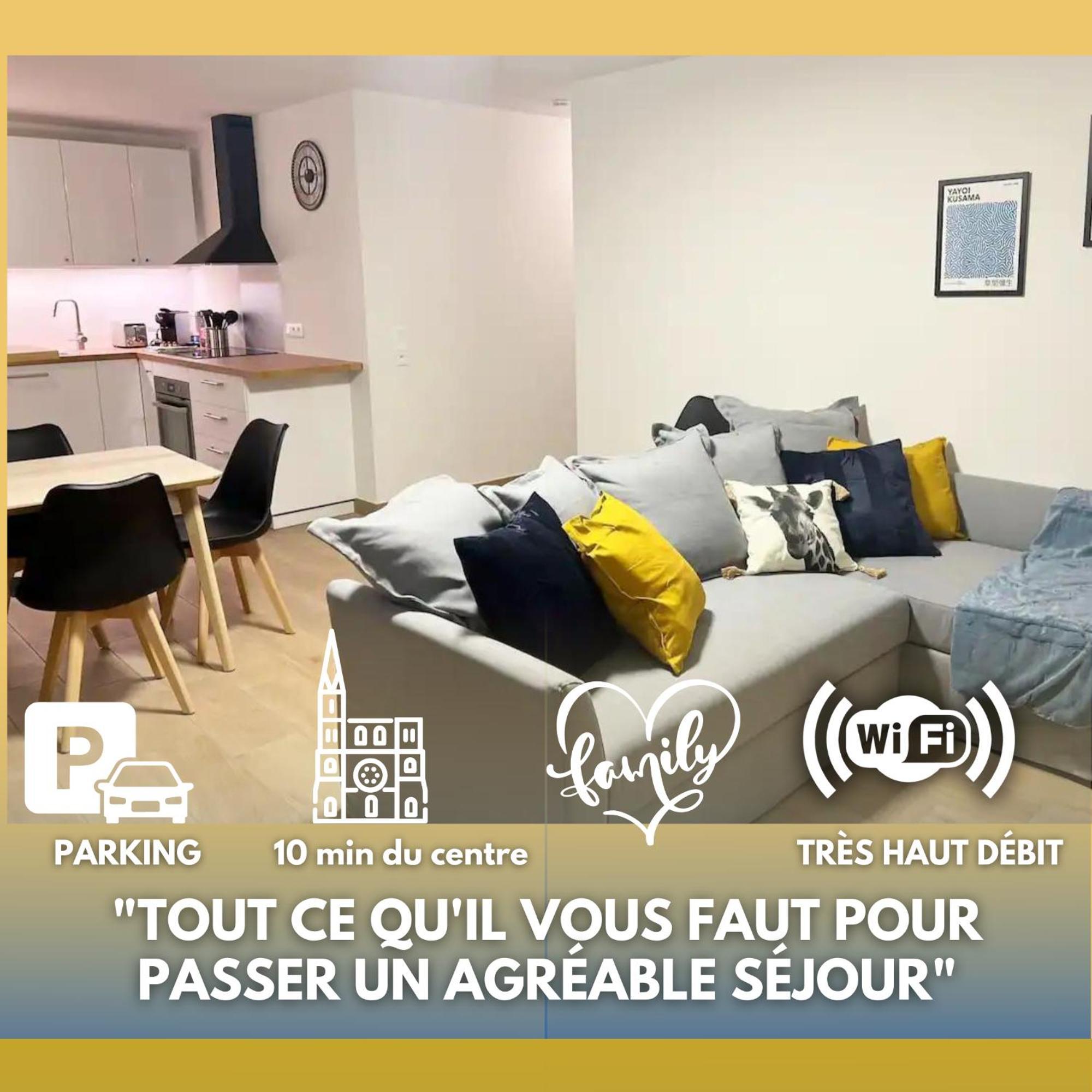 Grand Appart Neuf Lumineux, Parking Gratuit, 10 Min Centre 스트라스부르 외부 사진